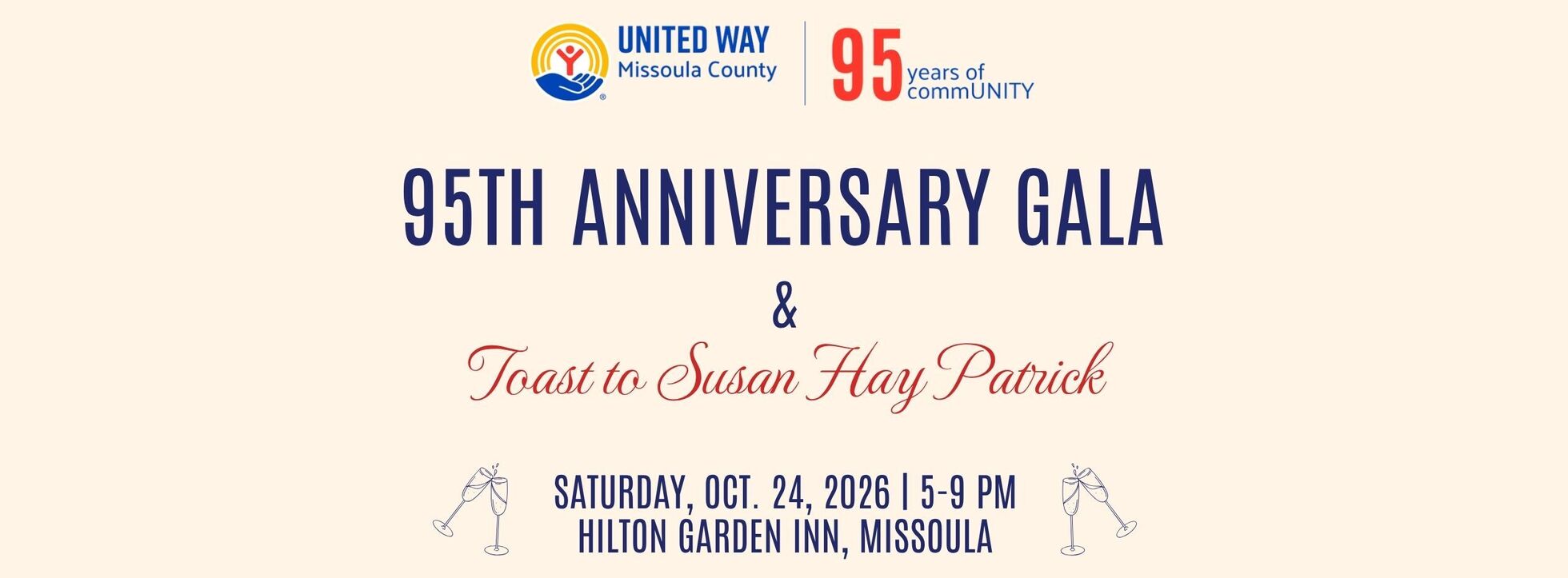 United Way of Missoula County 95th Anniversary Gala & Toast to Susan Hay Patrick